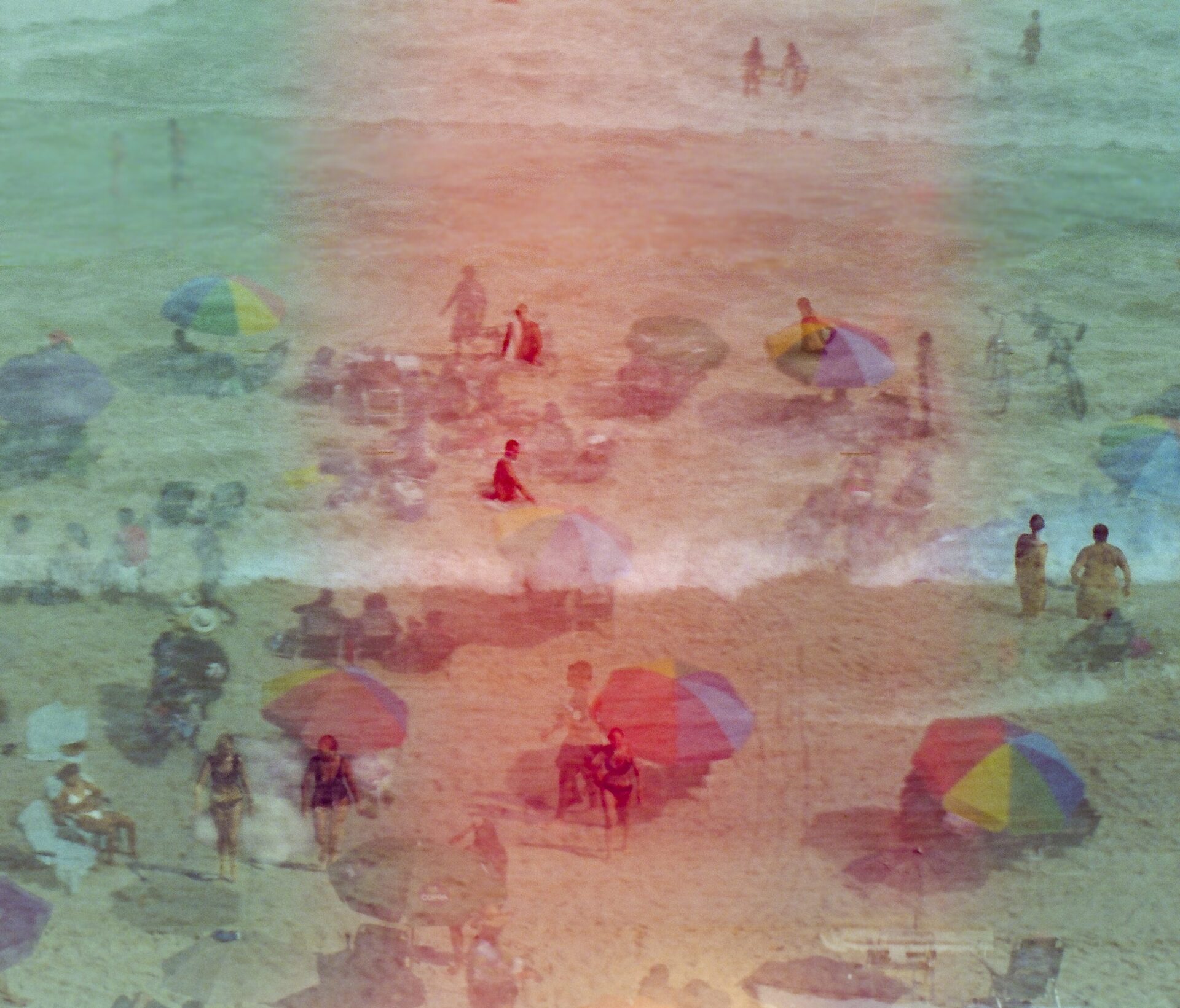 Le soleil dépose un baiser rouge (2024) 46 x 53,8 cms